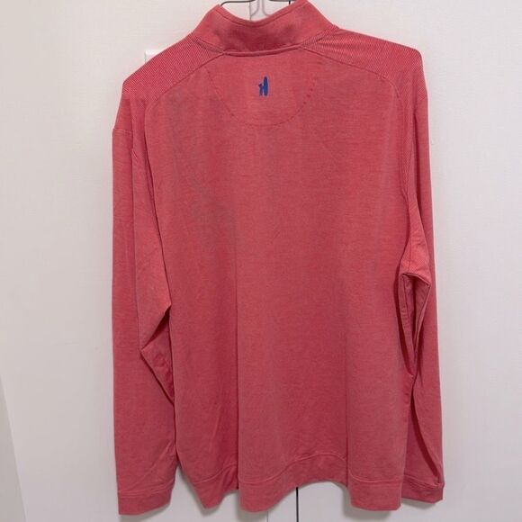 Johnnie-O Vaughn Striped 1/4 zip Performance Long Sleeve Mens Top. Size Large. - Picture 3 of 8
